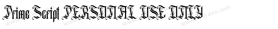 Prime Script PERSONAL USE ONLY字体转换